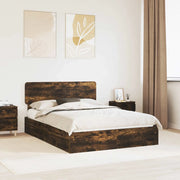 Letto con Contenitore con testiera Rovere fumé 160 x 200 cm 3412259