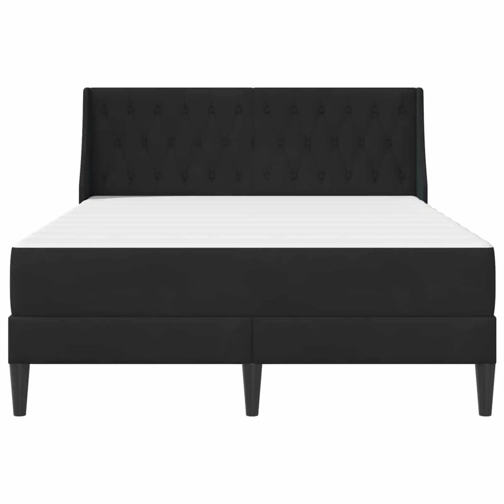 Struttura letto con materasso Nero 120 x 200 cm Velluto