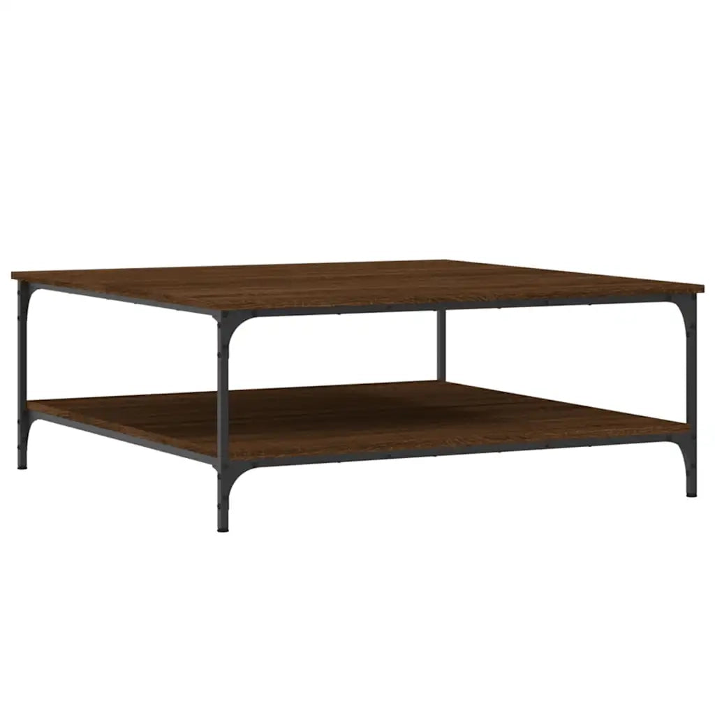 Tavolino Salotto Rovere Marrone 100x100x40 cm Legno Multistrato 832847