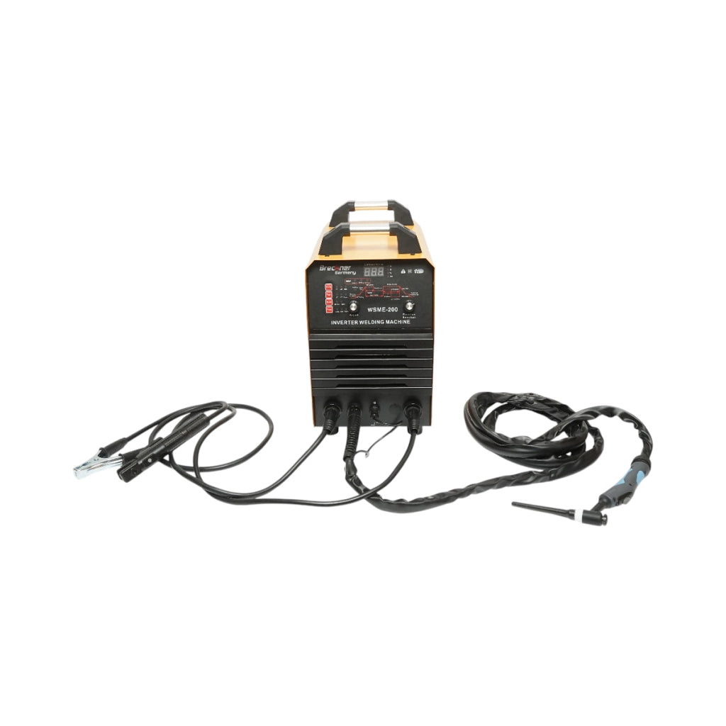 Saldatrice inverter 250A TIG Pulse AC/DC, MMA 220V con funzioni avanzate, display digitale WSME-200 Breckner Germany