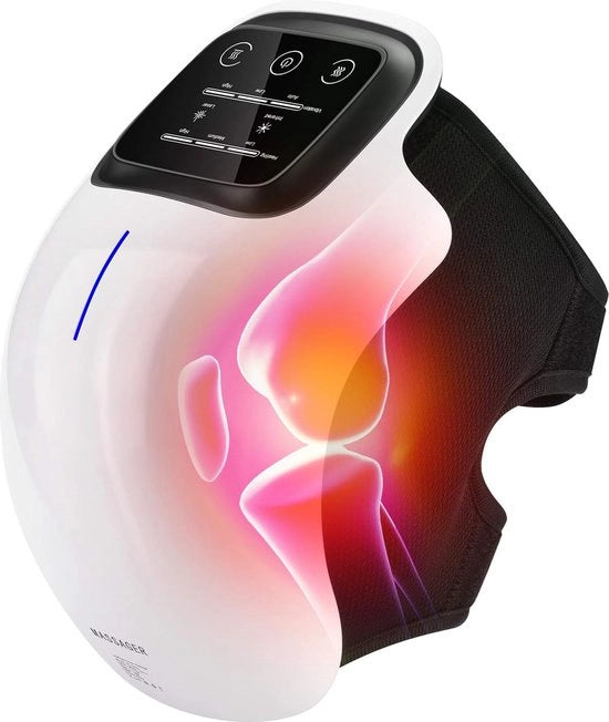 Appareto di massaggiamento per ginocchia con infrarosso a bassa tensione, riscaldamento profondo, terapia laser e vibrazionale per alleviare dolore articolare, gonfiore e rigidità, distensione dei legamenti e lesioni muscolari