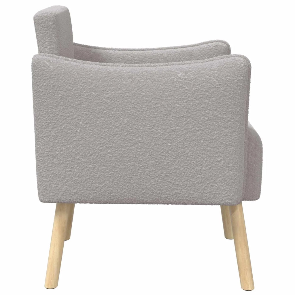 Sedia d'accento Grigio Chiaro Bouclé 42044823