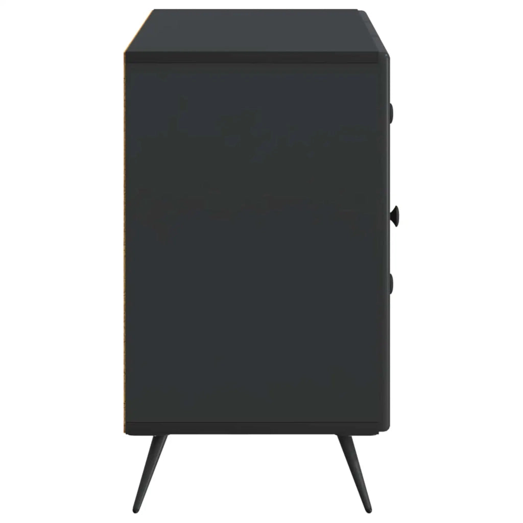 Credenza | Madia | Buffet da pranzo | Armadio da pranzo Nero 89 x 34,5 x 60 cm Legno ingegnerizzato