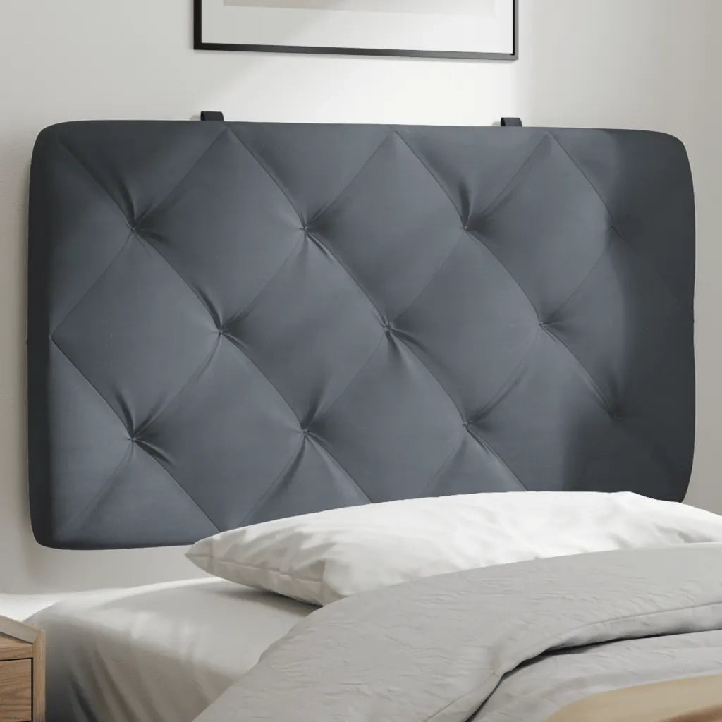 Cuscino Testiera Grigio Scuro 80 cm in Velluto CFW4935117