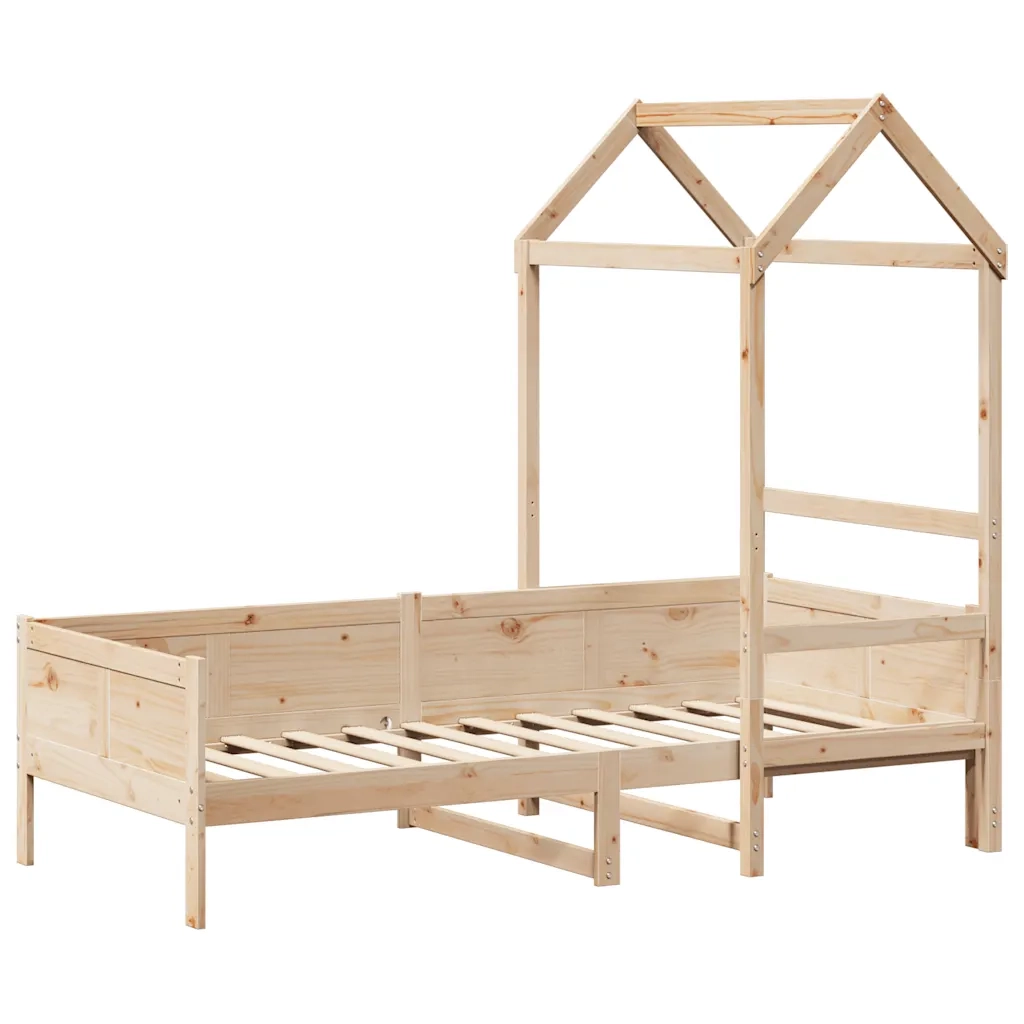 Dormeuse con Tetto 80x200 cm in Legno Massello di Pino