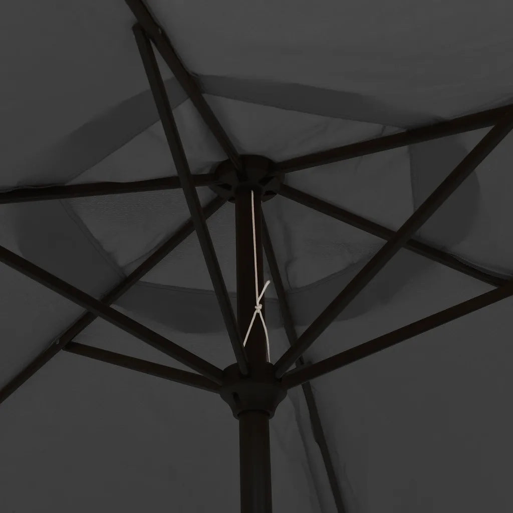 Ombrellone da Esterni con LED e Palo in Acciaio 300cm Antracite 44511
