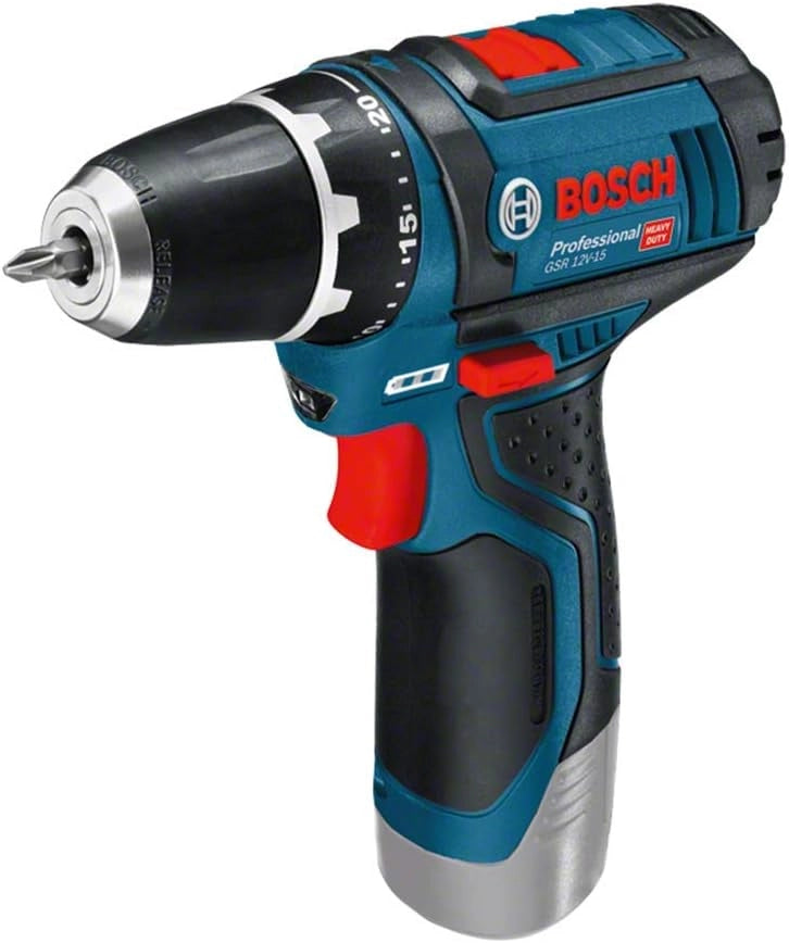Bosch Professional Sistema 12V Trapano Avvitatore GSR 12V-15, Incl. Batteria 2x2.0 + Caricabatterie, Set Accessori 39 Pz., In Borsa, Amazon Exclusive Set
