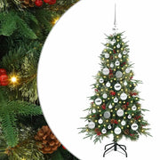 Albero di Natale Artificiale-Albero Natalizio con Rami Pieghevoli Verde 120 cm 237110