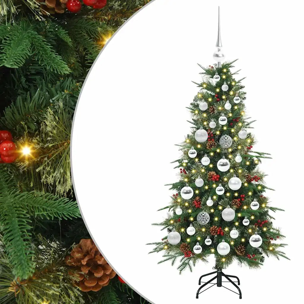 Albero di Natale Artificiale-Albero Natalizio con Rami Pieghevoli Verde 120 cm 237110