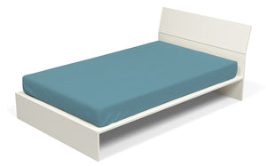 Lenzuolo Sotto1 Piazza e Mezzo con Angoli ed Elastico Tinta Unita in Cotone Ottanio