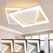 ZMH Lampada da soffitto plafoniera LED nera 42W per soggiorno camera letto