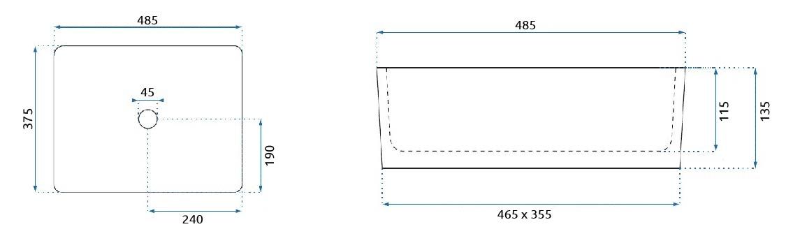Lavabo Da Appoggio Rea Anita N 48