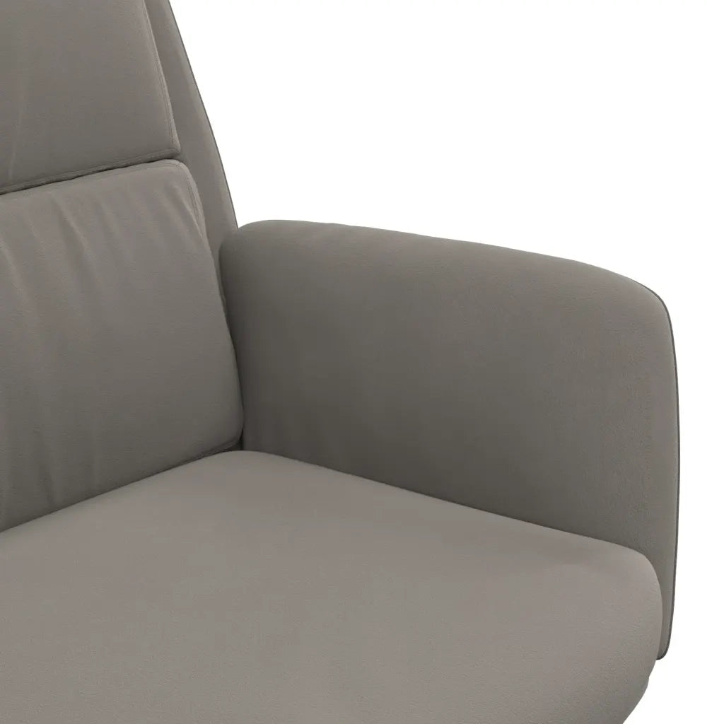 Poltrona Relax Grigio Chiaro in Velluto cod mxl 14452
