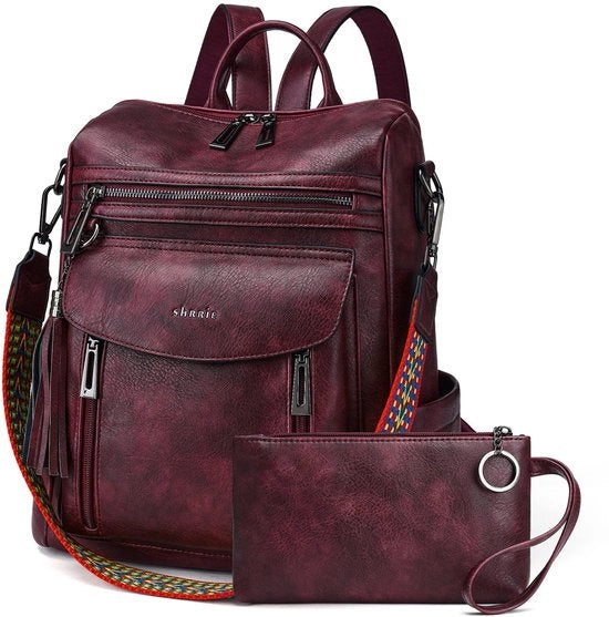 Borsa a Spalla e Portafoglio per Donna, Borsa a Mano in Pelle, Borsa da Viaggio di Design, Tasca a Spalla Regolabile, 31,75 x 12,7 x 33 cm