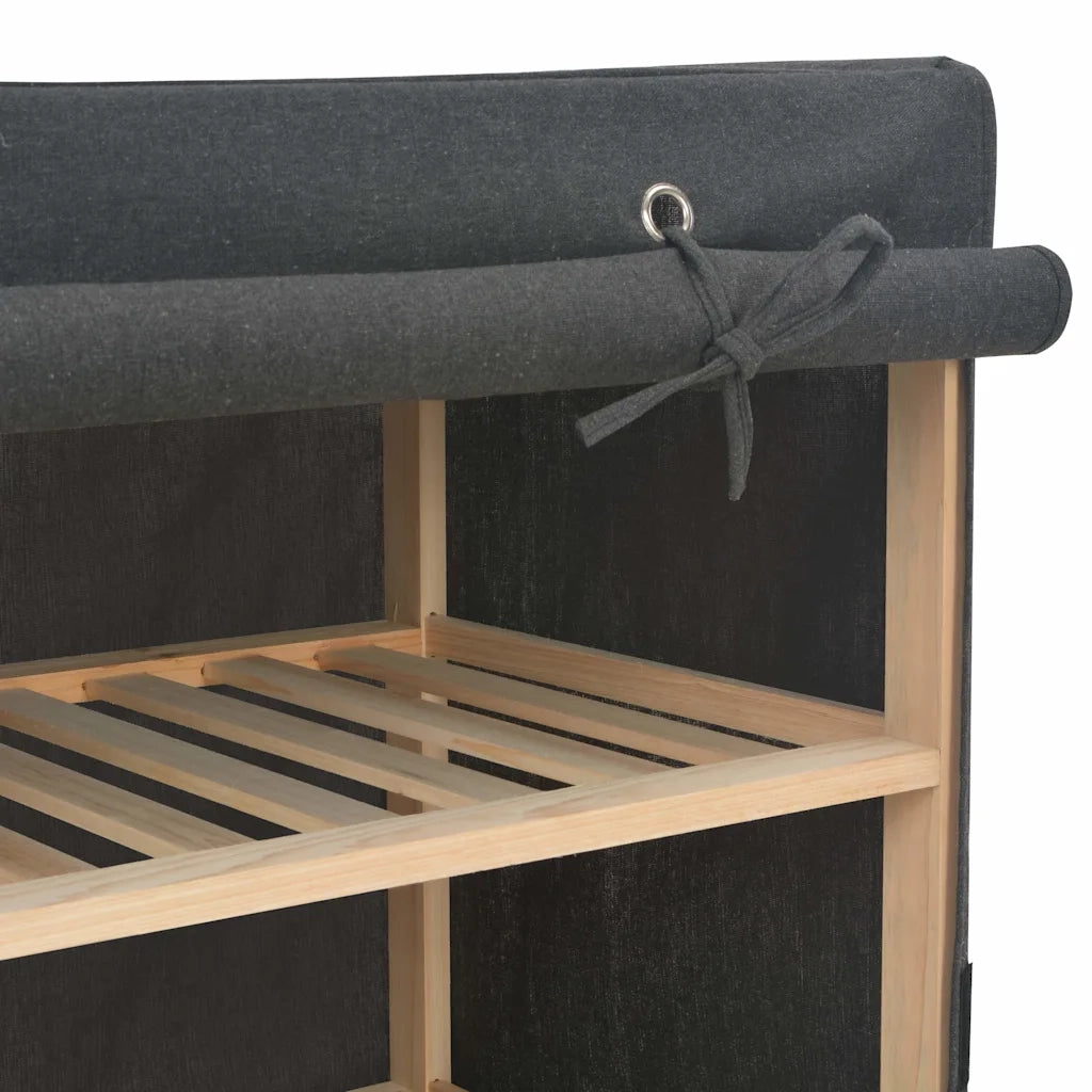 Scarpiera con Rivestimento-Scaffale per scarpe Grigia 79x40x80 cm in Tessuto