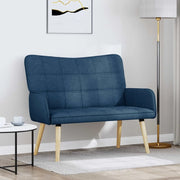 Sofa a Due Posti Blu 115 x 61 x 87 cm Tessuto 42028899