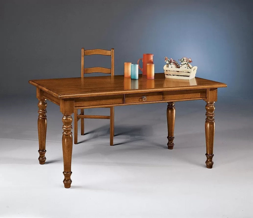 Tavolo fisso in legno massello arte povera l.160 p.85 h.78 - Mobili 2G