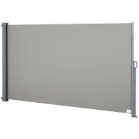 Tenda da Sole Laterale e Avvolgibile (3x1.6m) in Alluminio e Poliestere Imperemabile Anti-UV, per Vento/Privacy