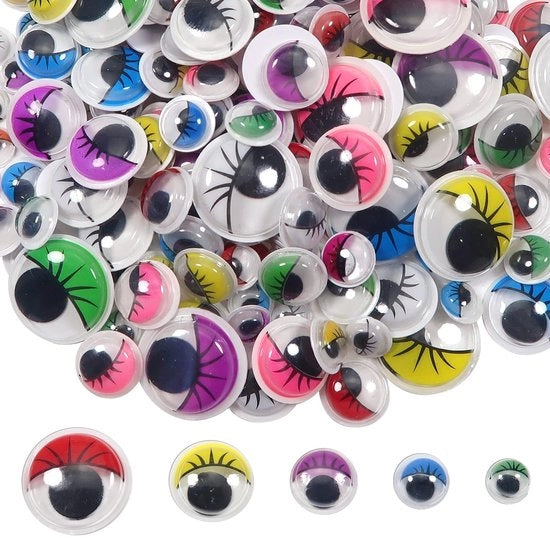 Decorazioni per Capelli in Plastica - 60 pezzi 8 mm - 50 pezzi 10 mm - 50 pezzi 12 mm - Decorazioni per Occhi - Accessori per Faccia