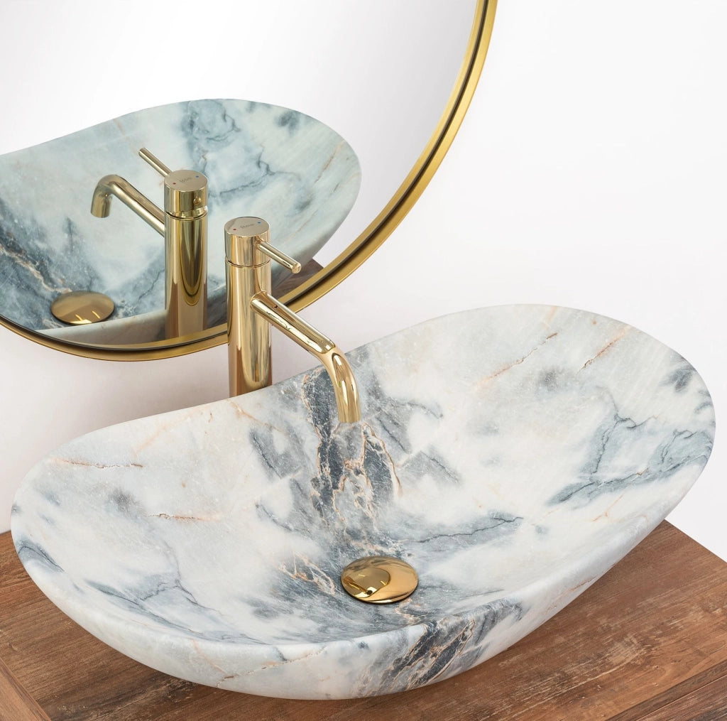 Lavabo Da Appoggio Rea Royal Granit Mat