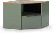 Mobile tv Wido, Verde, 68 x 50 cm, adatto come supporto TV con ripiani aperti