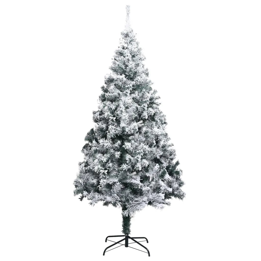 Albero di Natale Artificiale con Neve Verde 180 cm PVC
