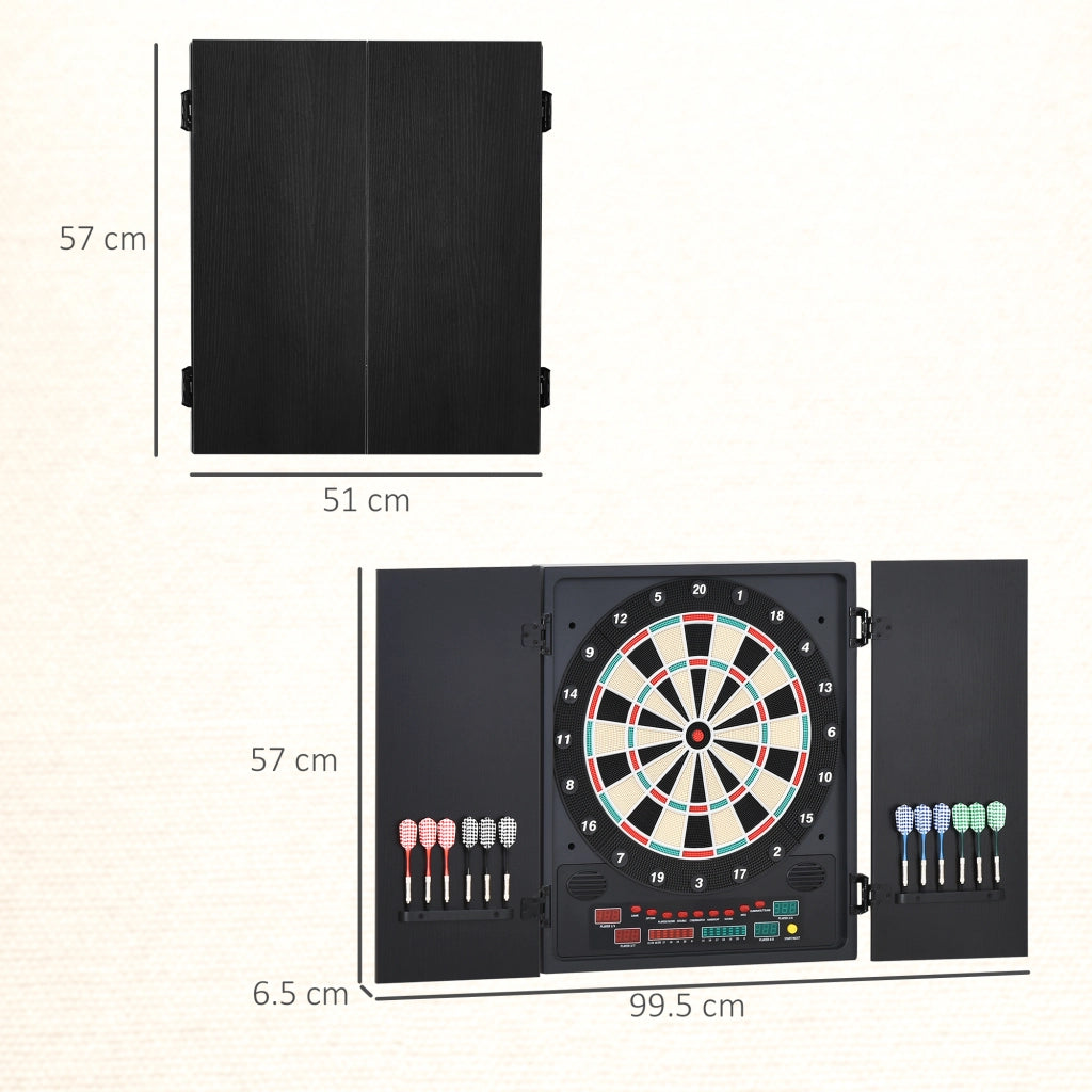 Bersaglio Freccette Elettronico ¨C zephmum ¨C 51x6.5x57cm, Nero