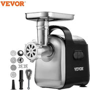 Macchina per carne in polvere - Vleesmolen - Nero - Macchina per carne in polvere con lamelle in acciaio inossidabile - Macchina per carne in polvere con funzione di macinazione
