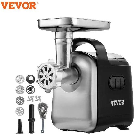 Macchina per carne in polvere - Vleesmolen - Nero - Macchina per carne in polvere con lamelle in acciaio inossidabile - Macchina per carne in polvere con funzione di macinazione