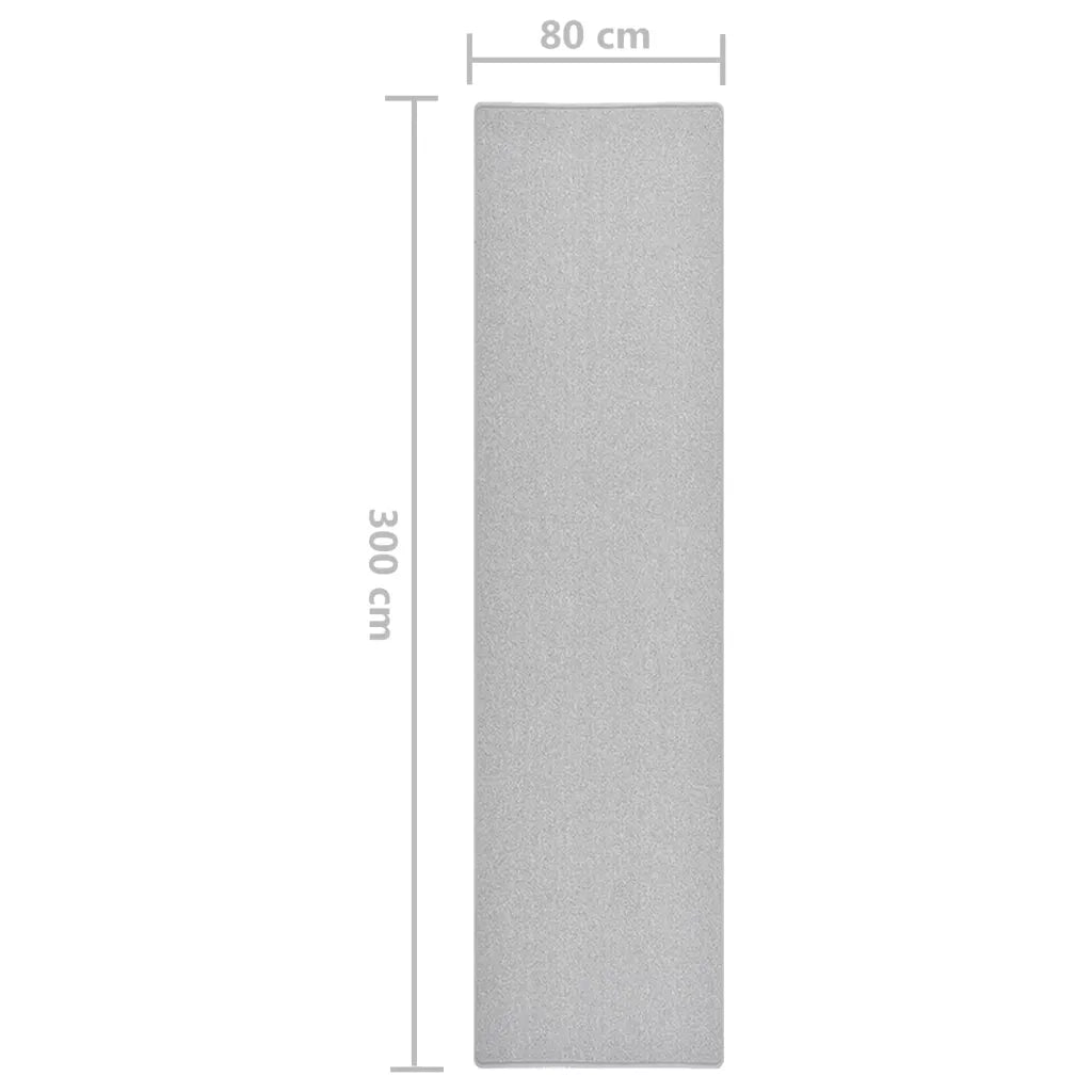 Tappeto Corsia Grigio Chiaro 80x300 cm 326996