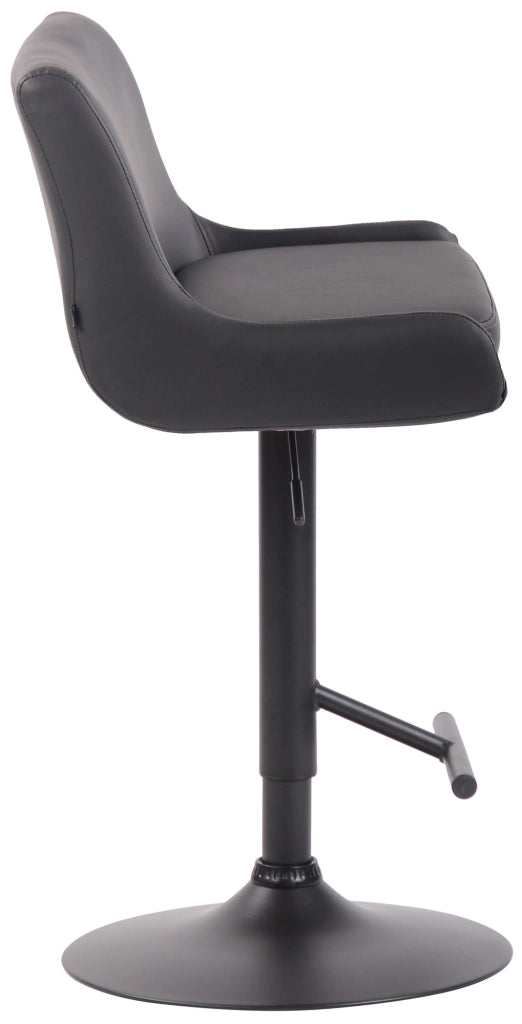 Sgabello Bancone Club in Similpelle grigio,nero