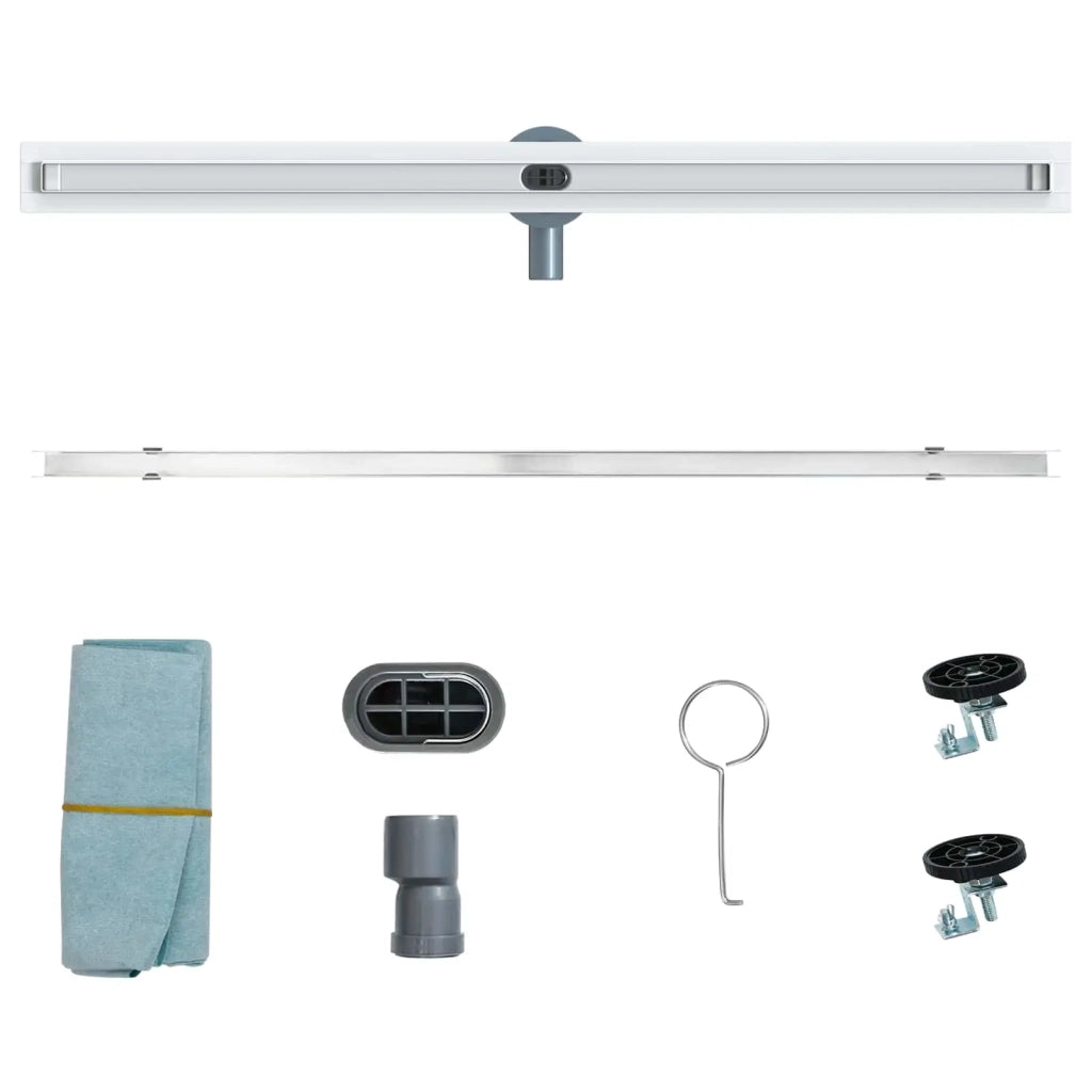Scolascale per doccia a 360° con modello slim Argento 100 cm