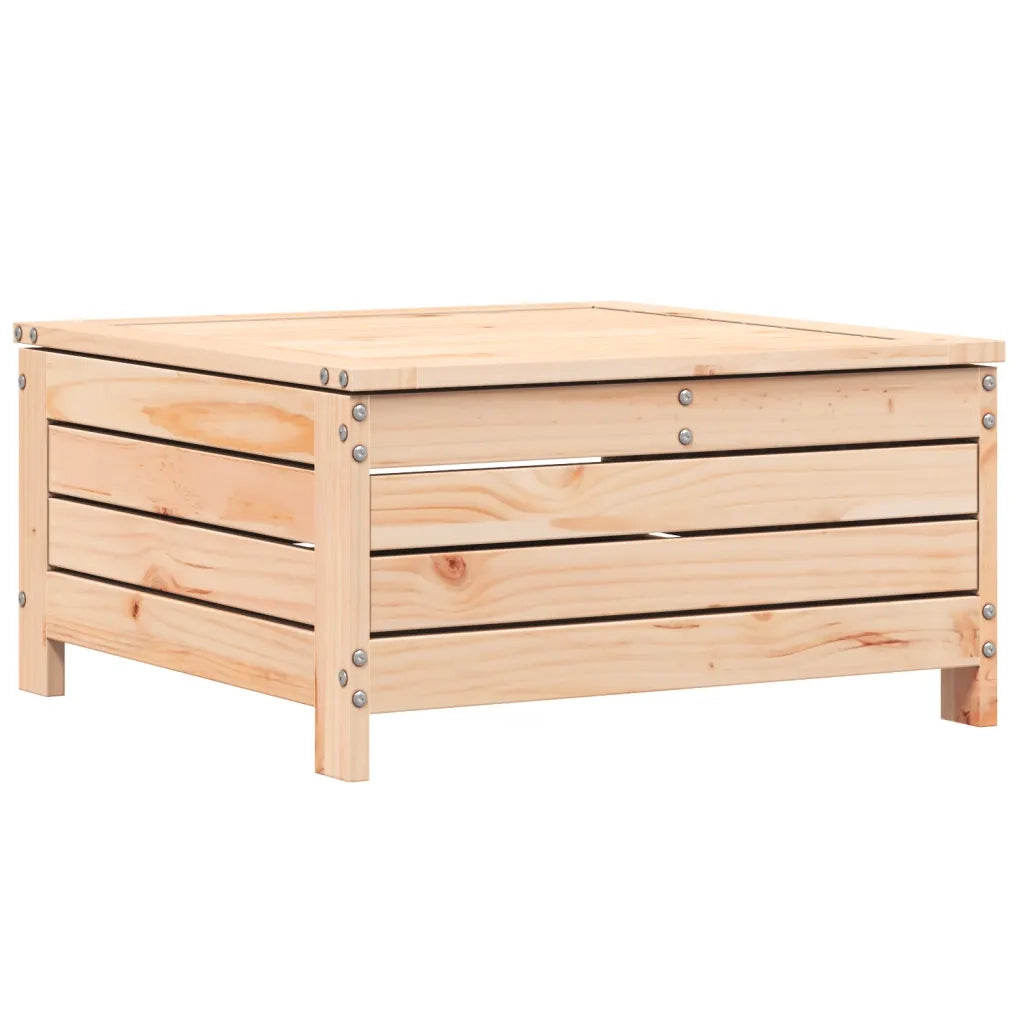 Sedia da giardino-Poggiapiedi da Giardino con Cuscino in Legno Massello di Pino 227974