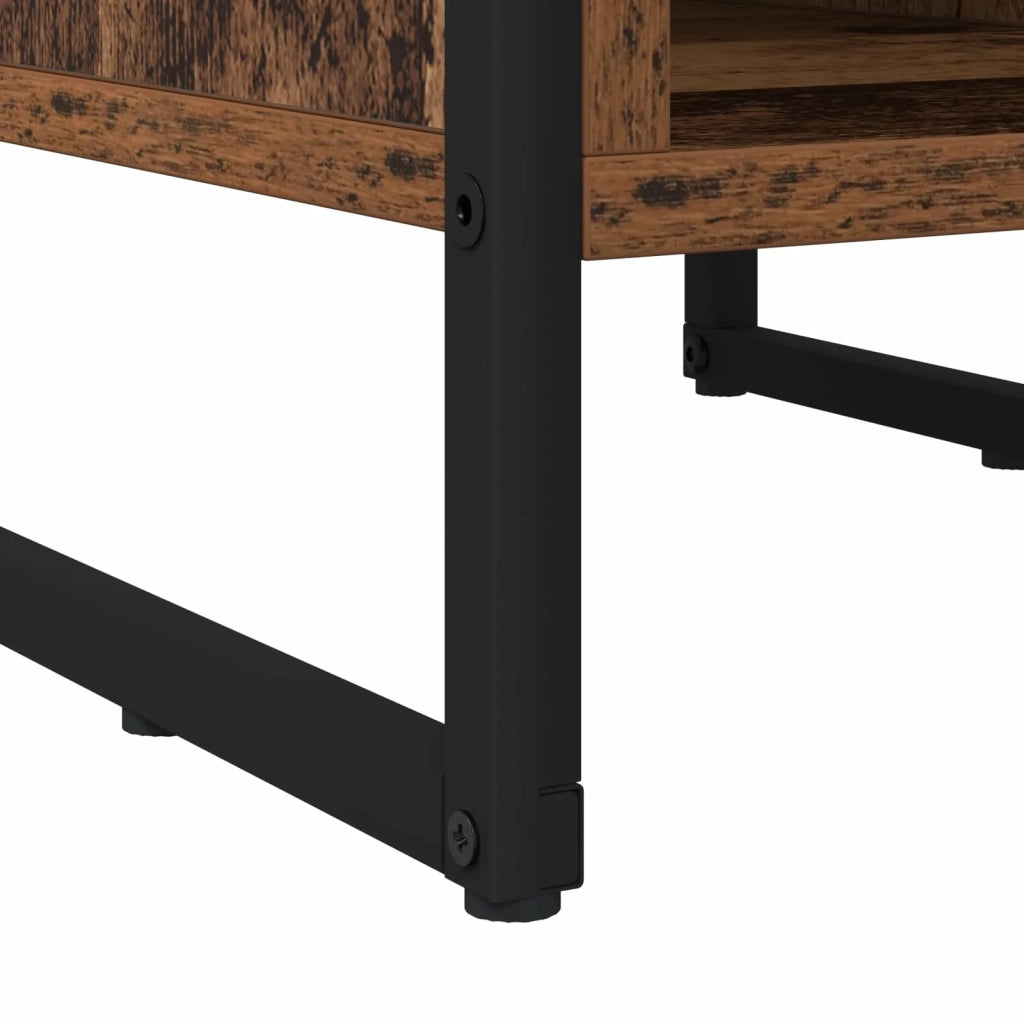 Set di 2 Comodini | Armadio da Notte | Mobiletto da notte Legno vecchio 39.5 x 30 x 50 cm