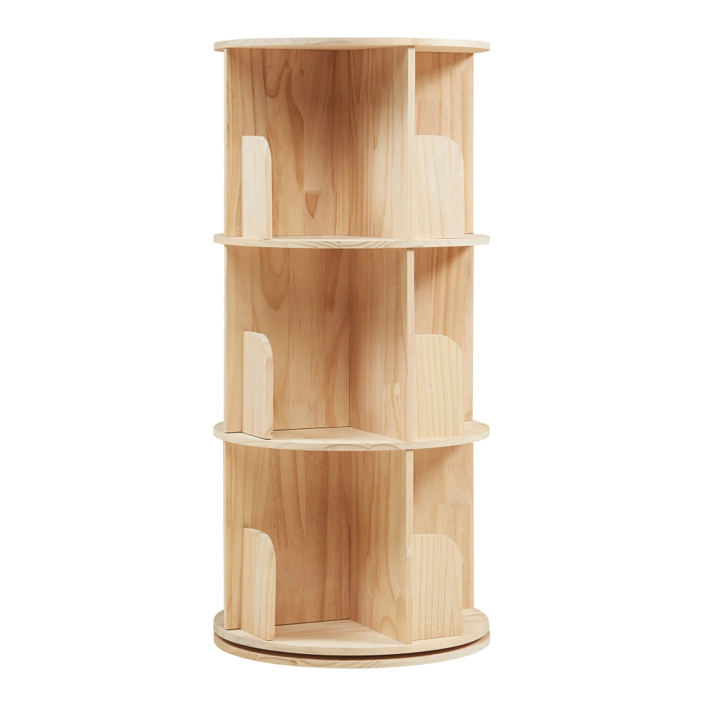 Libreria Girevole Chasek per Cameretta a 3 Livelli in Legno di Pino 95 x Ø44 cm [en.casa]