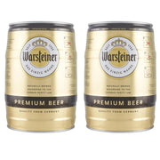 Warsteiner premium beer birra 2 fusti barilotto da 5 litri ognuno