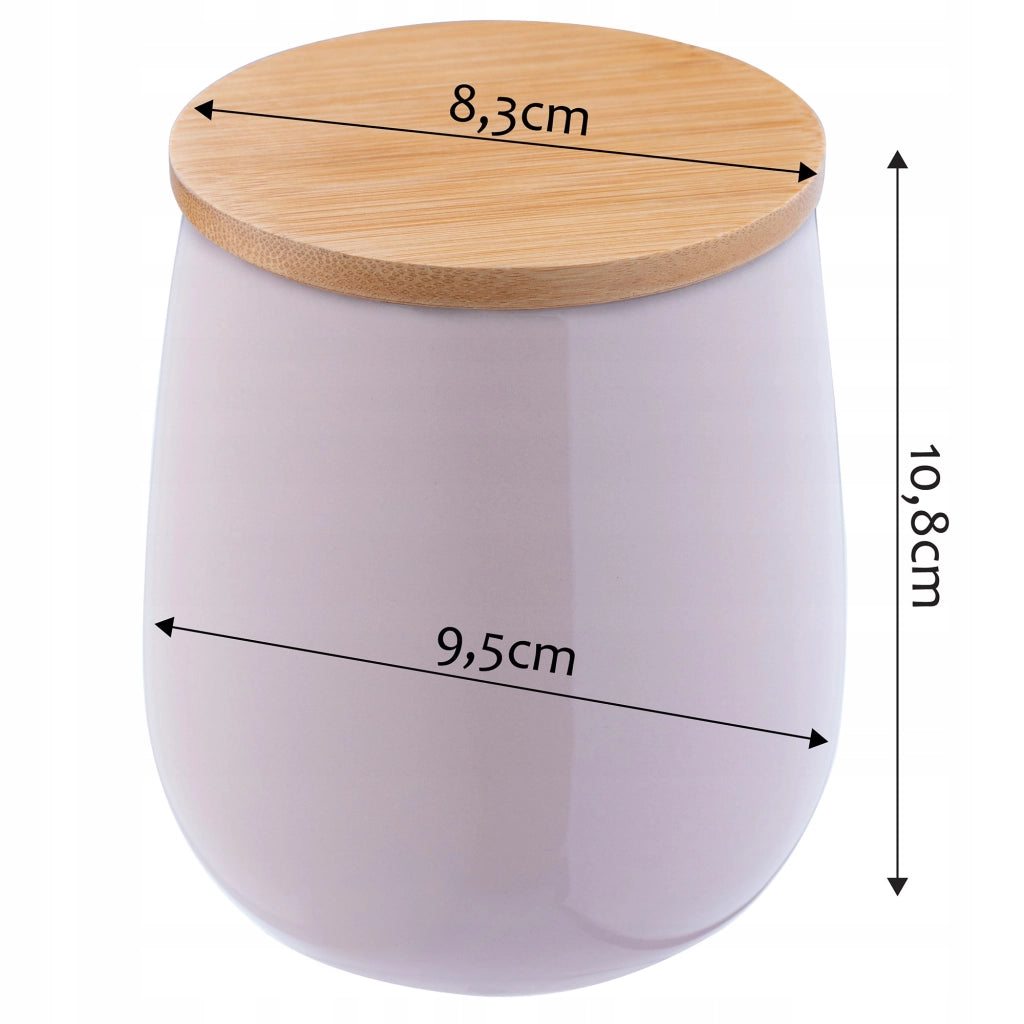 Scatola organizer per dischetti di cotone KADAX, in ceramica rosa