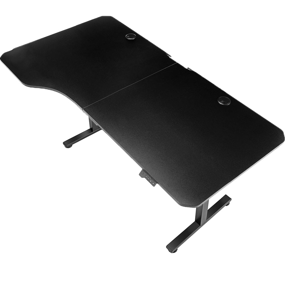 Scrivania Elettrica Regolabile Altezza 160x75x72-117cm Nero Console di Comando