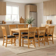 Set da pranzo 9 pz Nero Legno di Quercia Massello 3430406