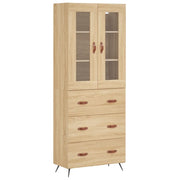 Credenza | Madia | Buffet da pranzo | Armadio da pranzo Rovere Sonoma 69,5x34x180 cm in Legno Multistrato