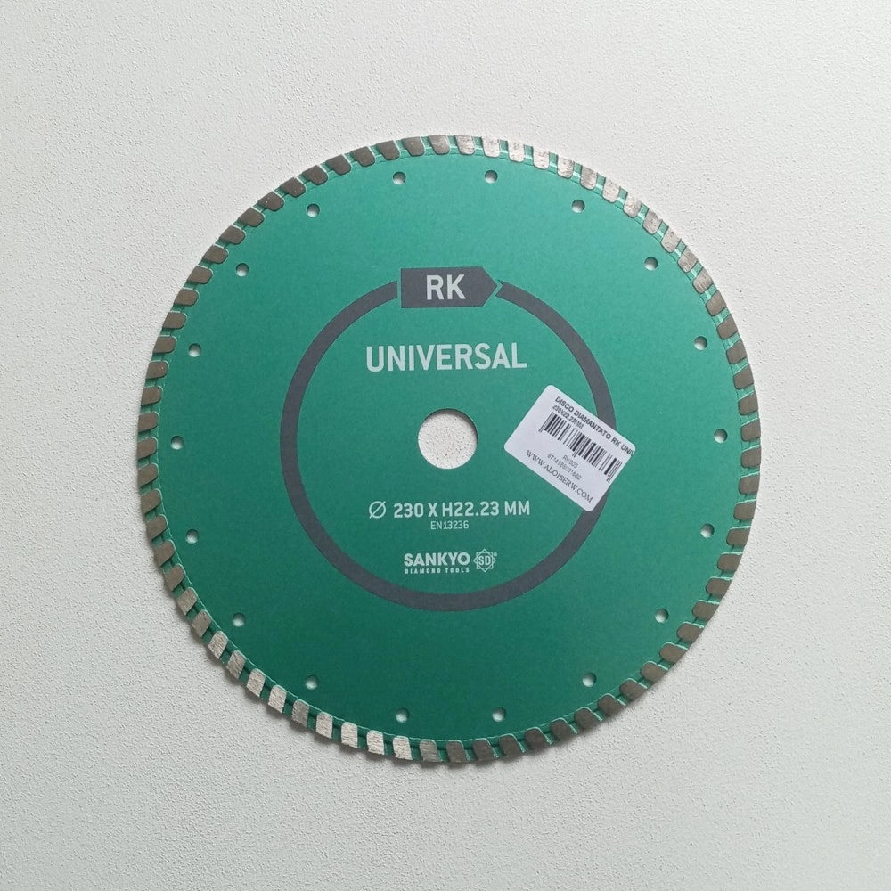 Sankyo rk 230mm disco diamantato universale per taglio cemento, cemento armato, granito, mattoni