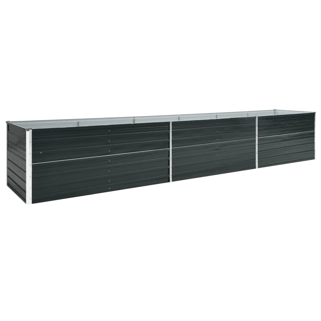 Fioriera rialzata per piante e fiori acciaio zincato 480 x 80 x 45 cm antracite 02_0001122