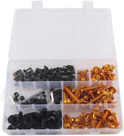 Kit di accessori per motocicletta - 198 pezzi - Componenti di fissaggio - Viti - Dadi - Anelli di chiusura - Adatto per motocicli - Kit di fissaggio per motocicli