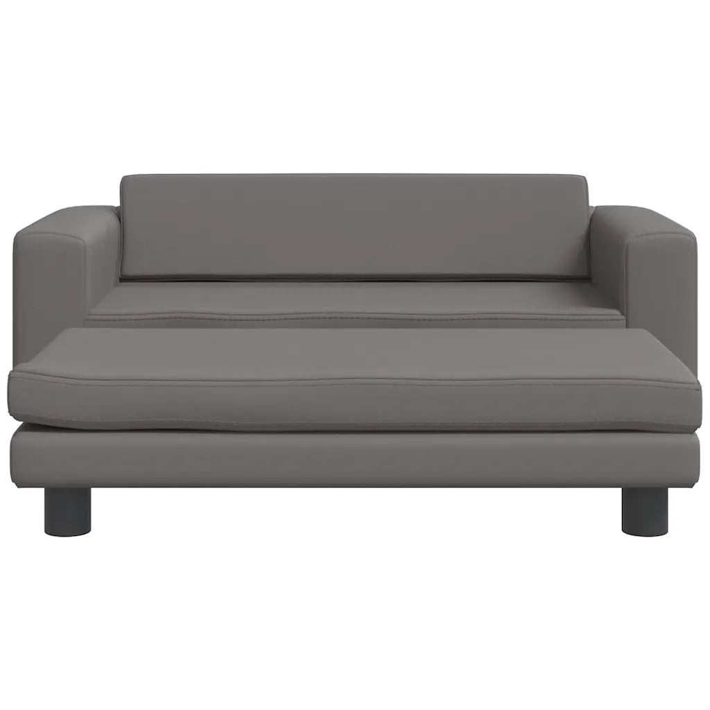 Lettino per Cani con Estensione Grigio 100x50x30 cm Similpelle CFW8293968