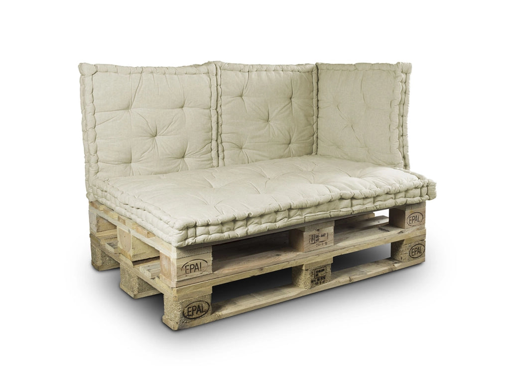 Cuscino Mattonella Per Seduta-Schienale Divani Pallet Cuscino Per Bancale - 80x120 - Tortora