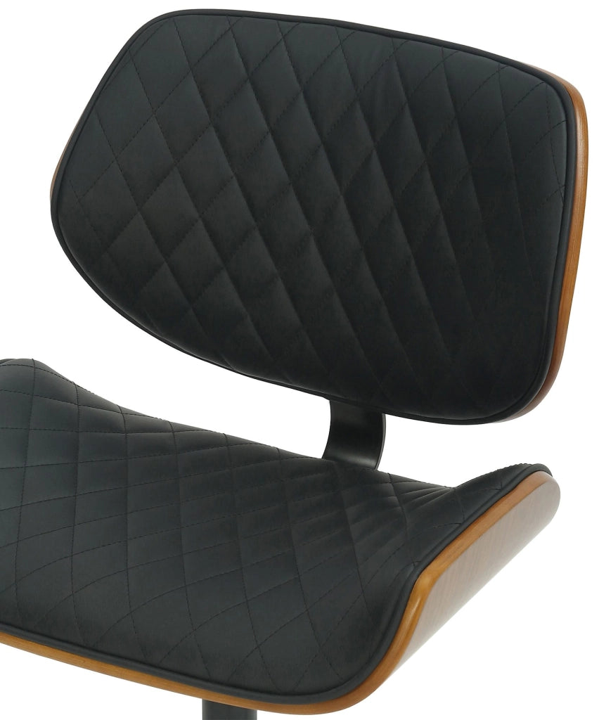 Sedia da ufficio in ecopelle Harvest Noce/nero
