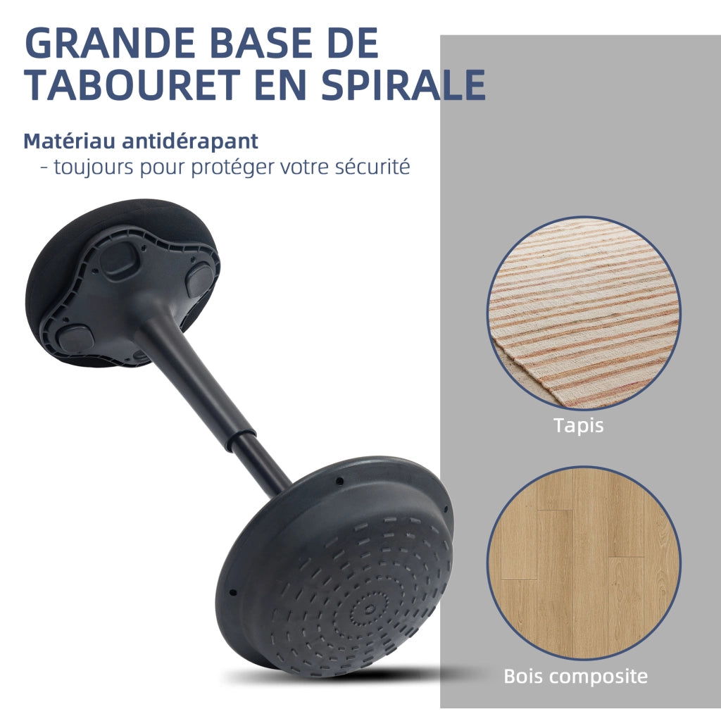 Sgabello da Ufficio Ergonomic ¨C zephmum ¨C Nero 36x36x70-90 cm