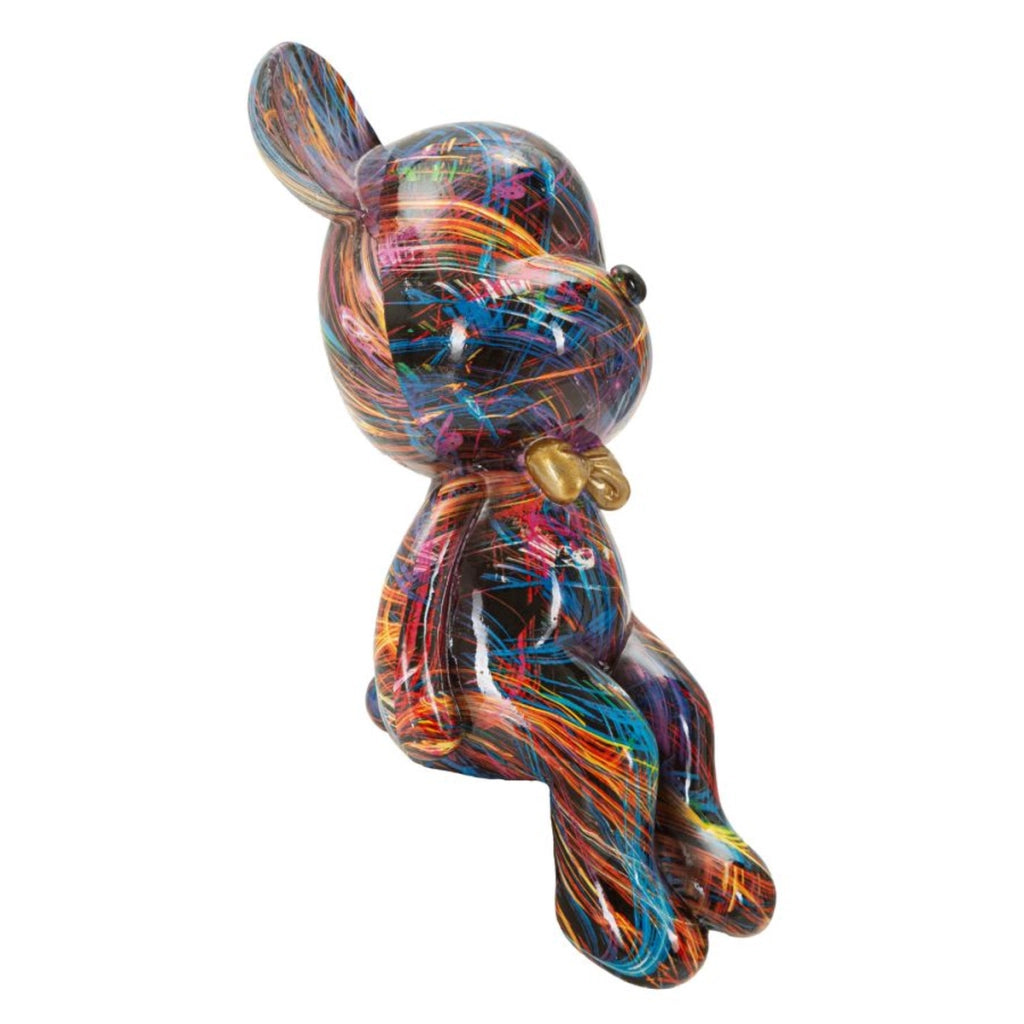Scultura Orsetto 1, Multicolore, Poliresina, 12,5x9,5x25 cm