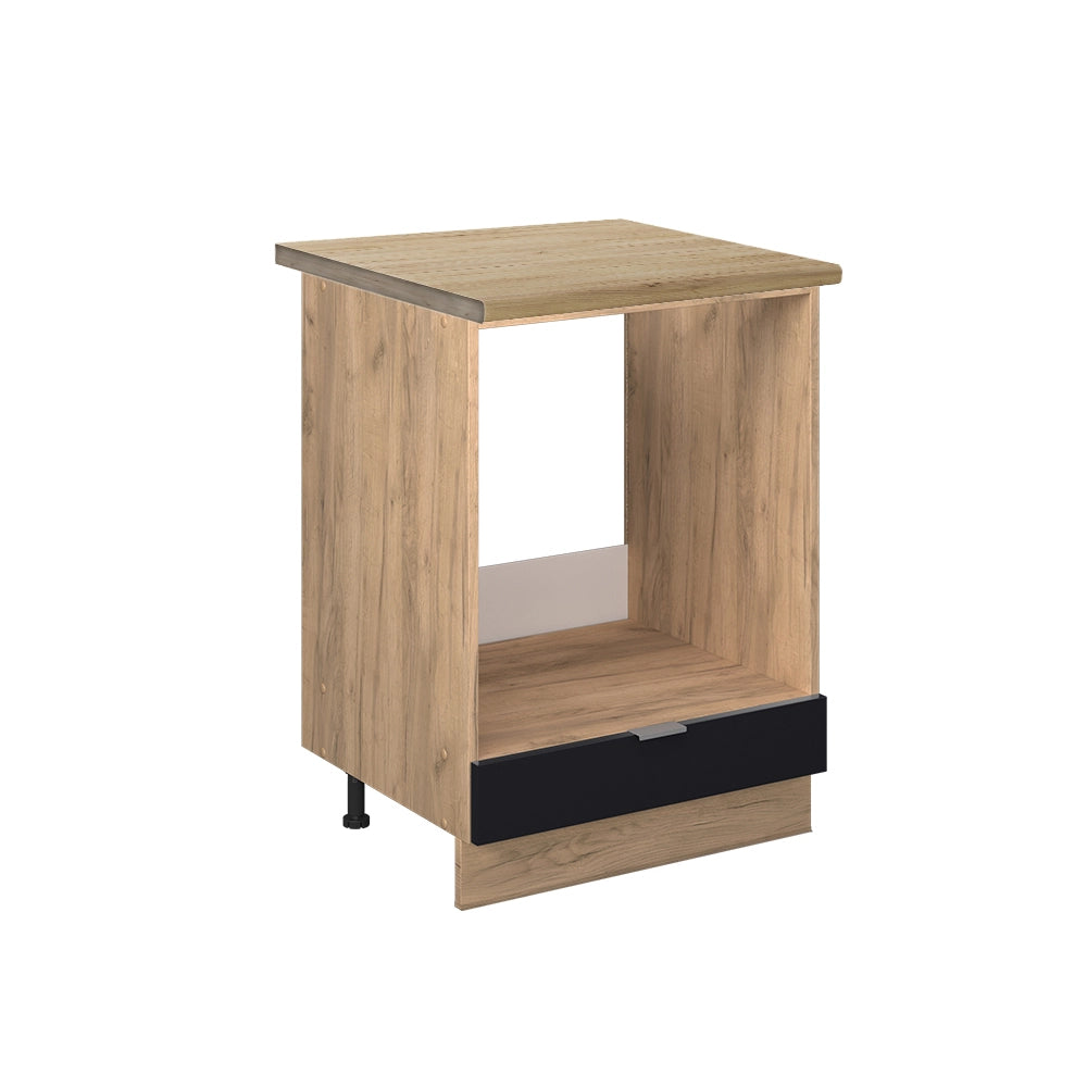Vicco Mobile per forno da incasso Nero a righe 60 cm , PL Rovere