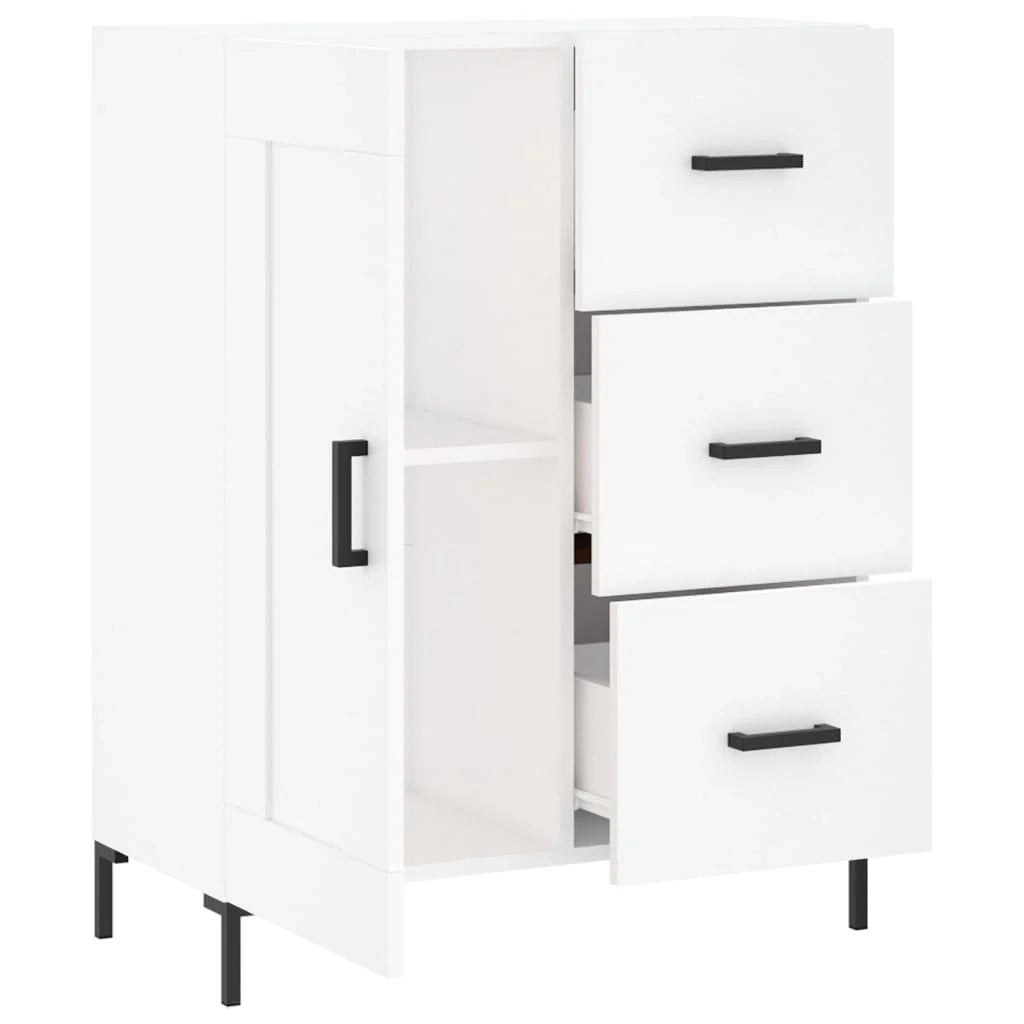 Buffet credenza cassettiera armadio mobile contenitore organizer per cucina soggiorno salotto 69,5 x 34 x 90 cm legno ingegnerizzato bianco 02_0030437
